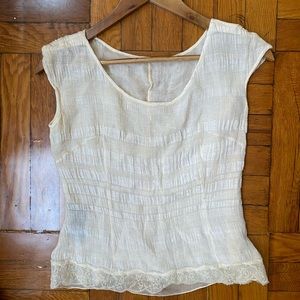 White Sleeveless Top